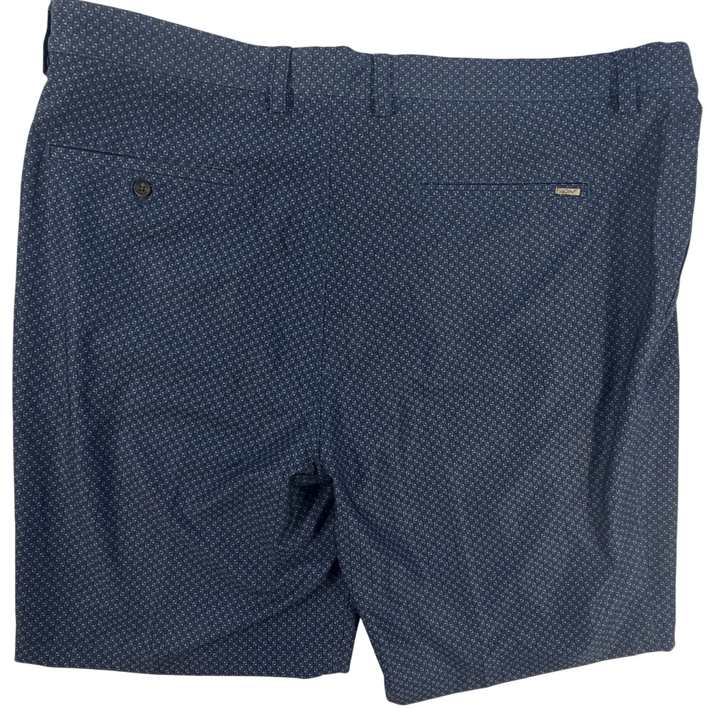 Greg Norman Golf Shorts Men 38 Navy Blue ML75 Microlux Play Dry Geometric Print - Picture 3 of 6